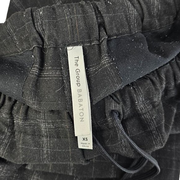Aritzia Babaton Jimmy Pants Size XS Check Tie Waist Straight Leg - Picture 3 of 7